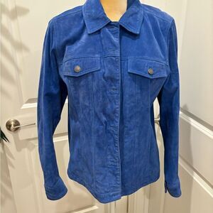 Newport News blue suede jacket size 12